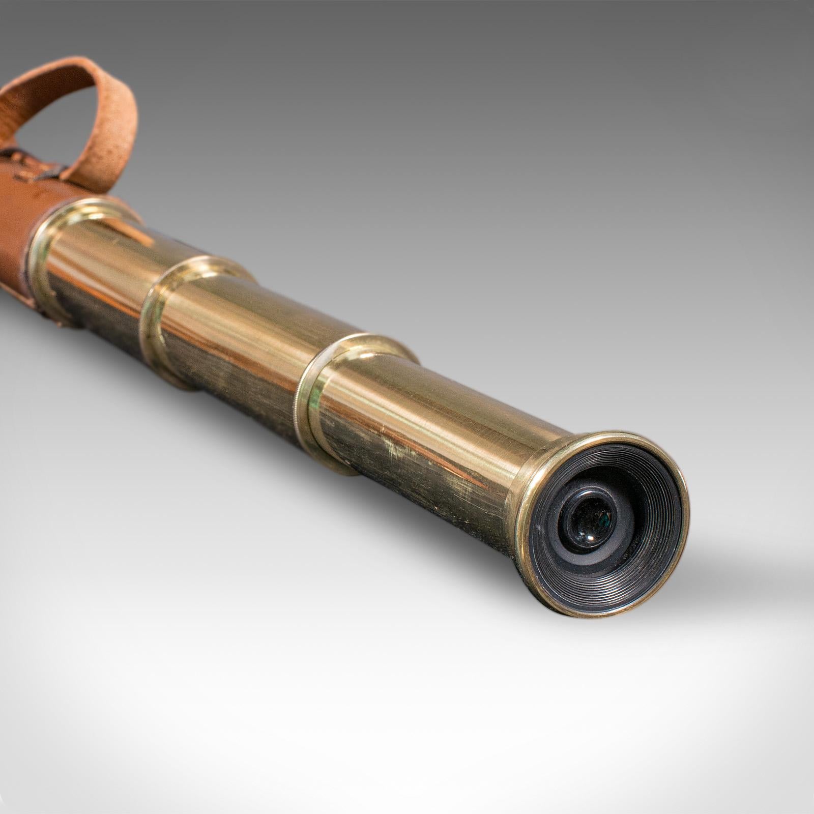 Mid-20th Century Vintage 3-Draw Telescope, English, Navigation, Astrological, Broadhurst Clarkson For Sale