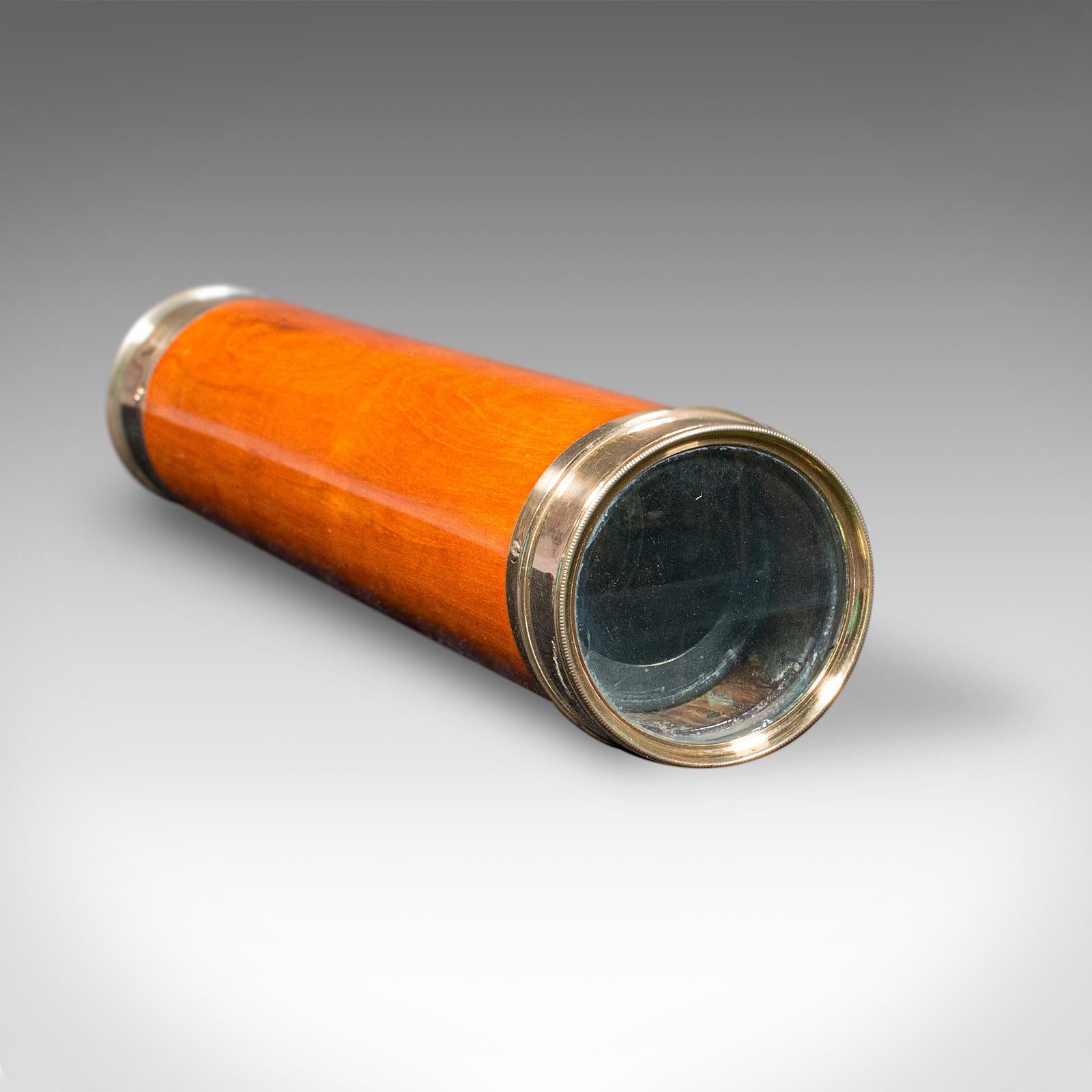 Late 18th Century Antique Three-Draw Telescope, English, Walnut, Brass, Navigation, Georgian, 1790 For Sale