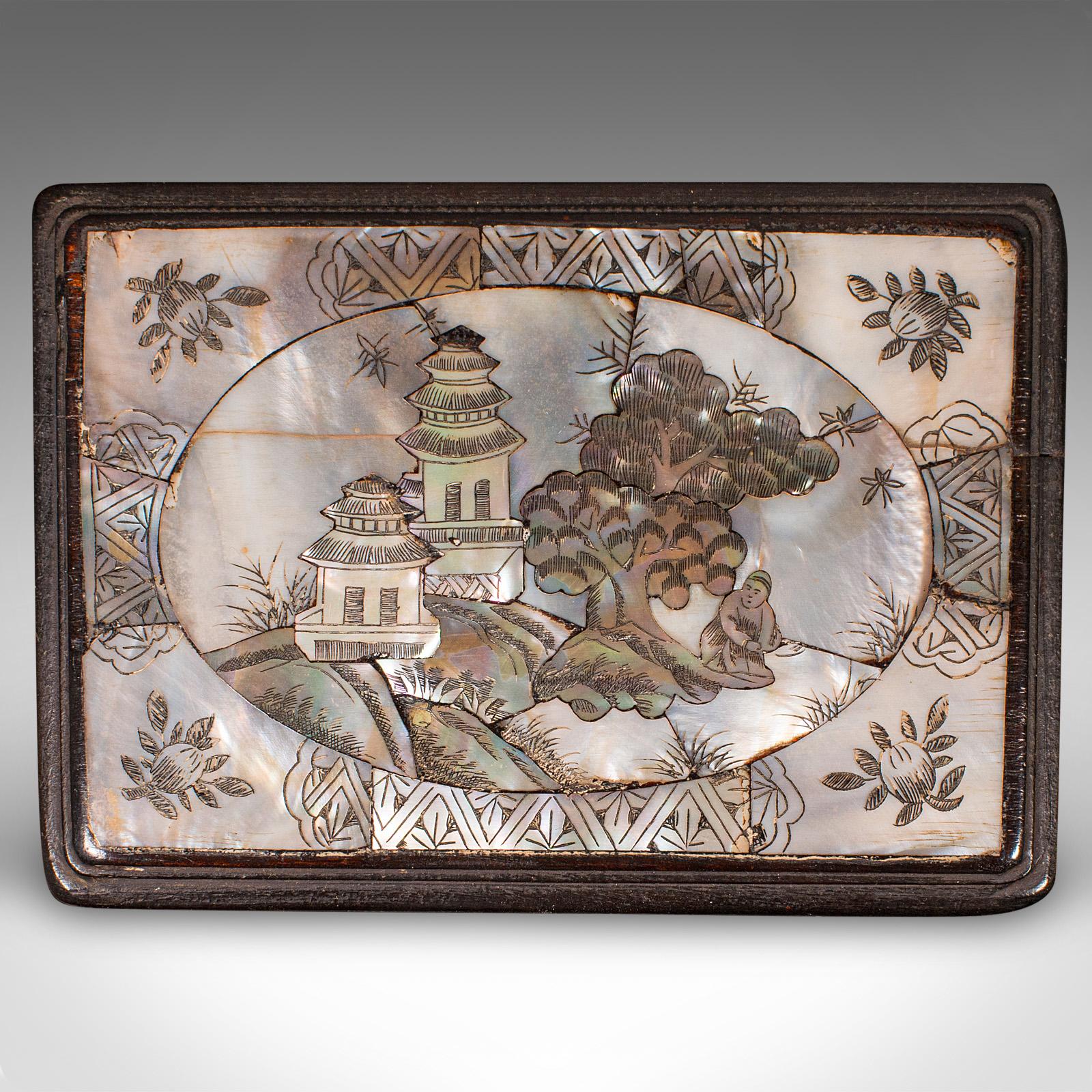 Small Antique Keepsake Box, Oriental, Decorative Case, Qing Dynasty, Edwardian For Sale 3