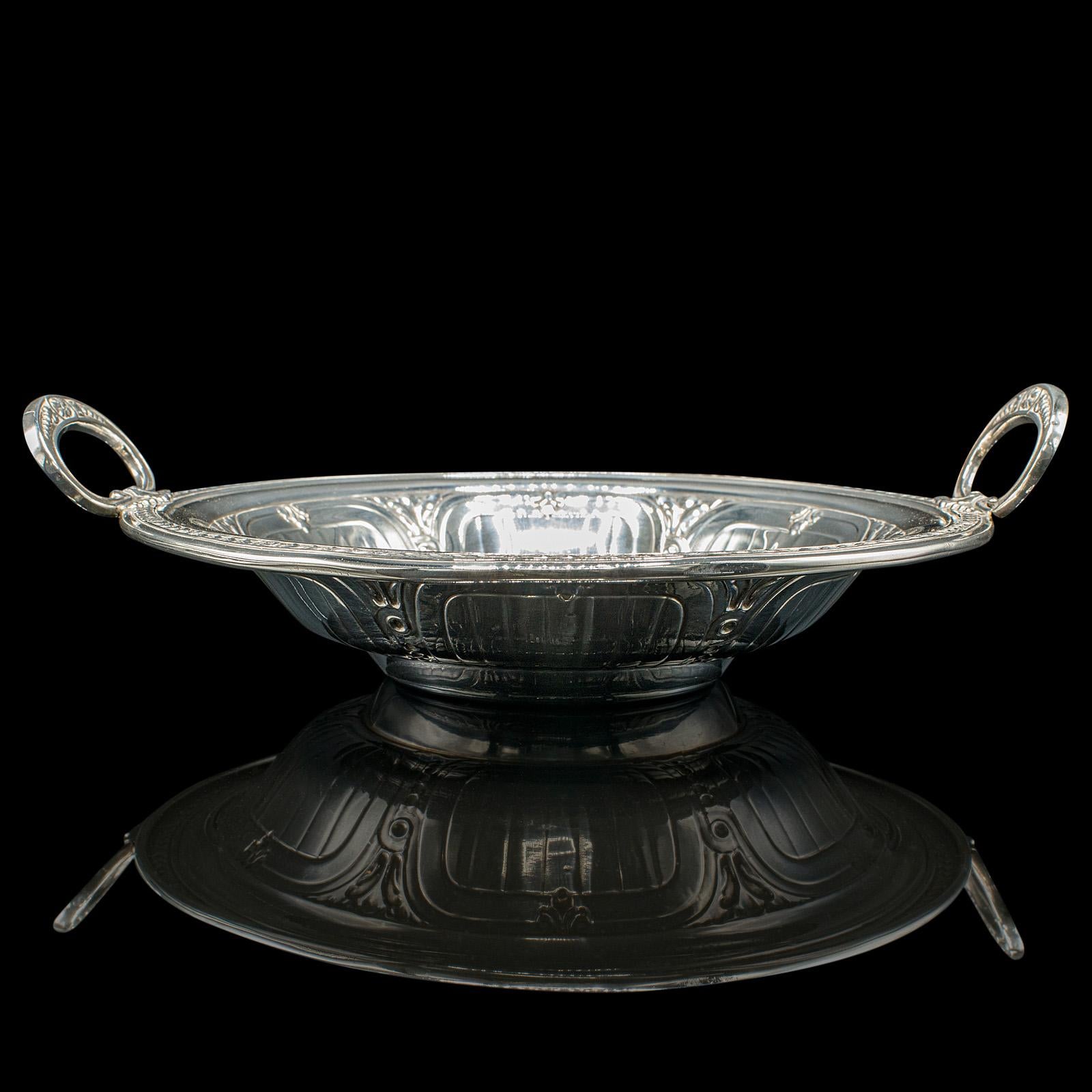 XX secolo Antico piatto Bonbon, inglese, piatto d'argento, ciotola da portata, edoardiano, Circa 1910 in vendita