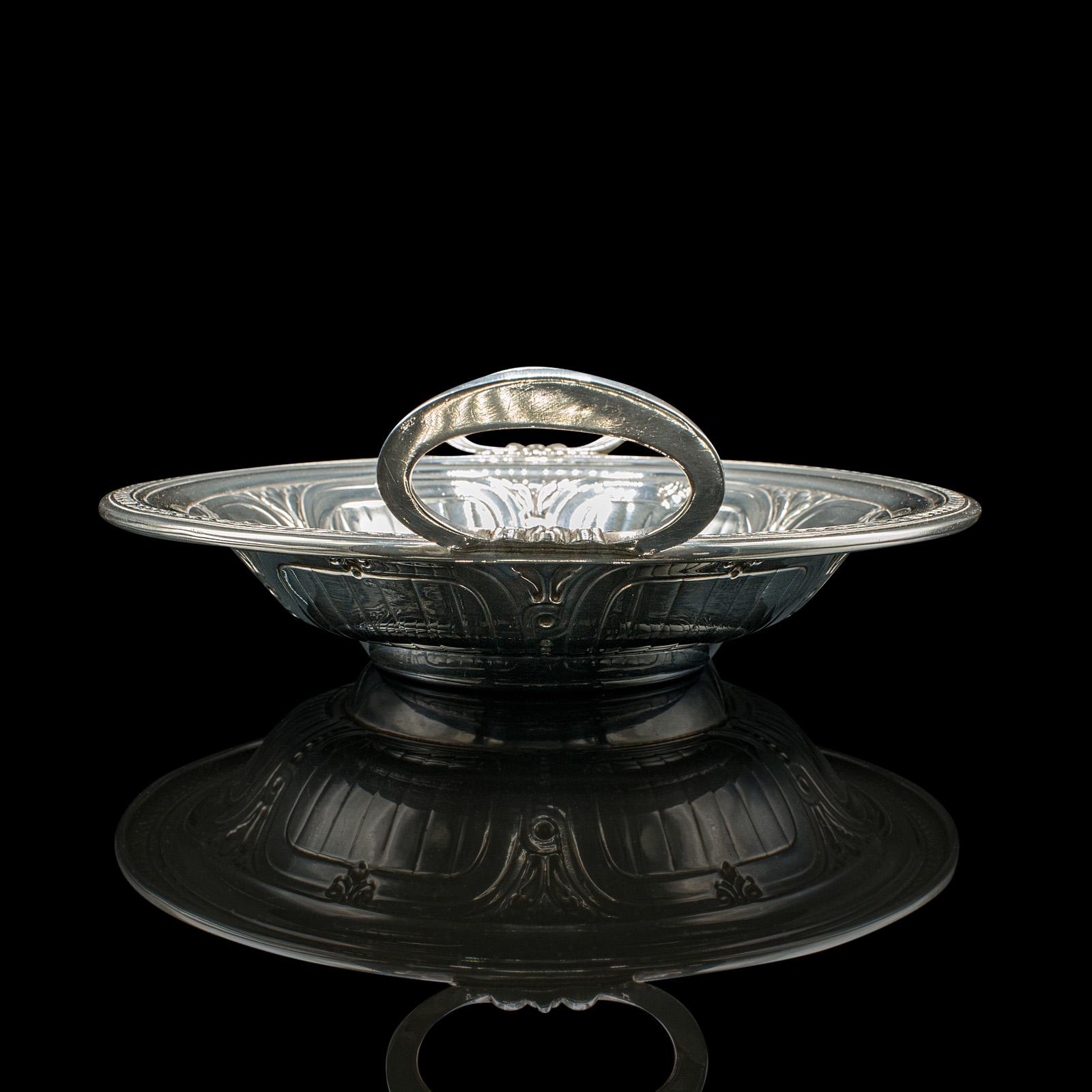 Antico piatto Bonbon, inglese, piatto d'argento, ciotola da portata, edoardiano, Circa 1910 in vendita 2