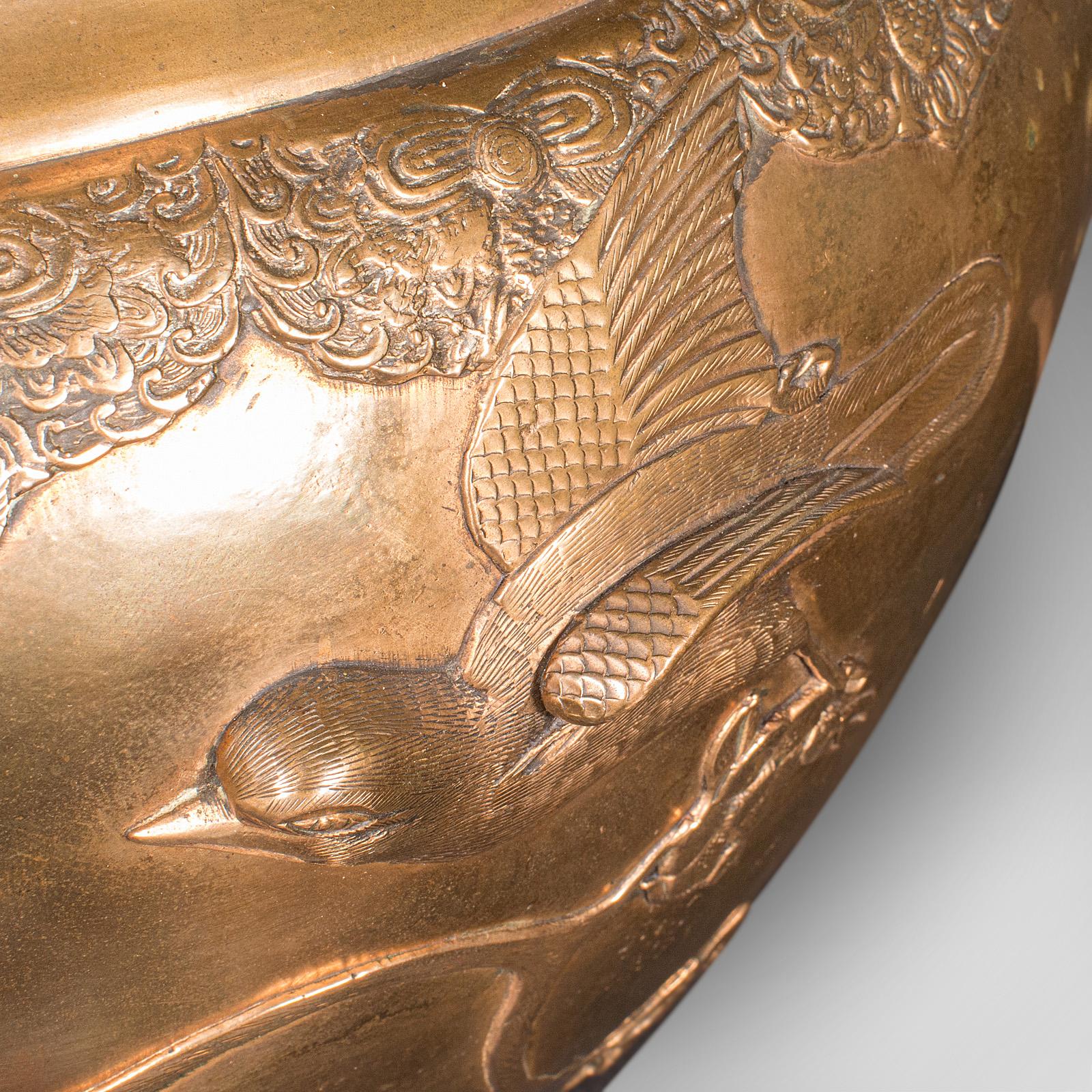 Große antike Jardinière, Japanisch, Bronze, Baum Pflanzgefäß Topf, Viktorianisch, Meiji im Angebot 6