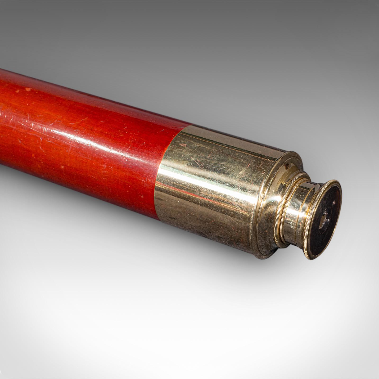 Antico Telescopio a 2 estrazioni, Inglese, Ottone, Strumento di navigazione, Vittoriano in vendita 3