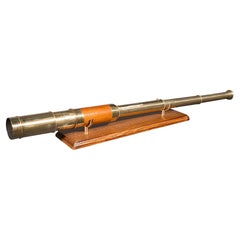 Antikes 3-Zug-Teleskop, englisches Messing, terrestrisches Instrument, viktorianisch, 1880