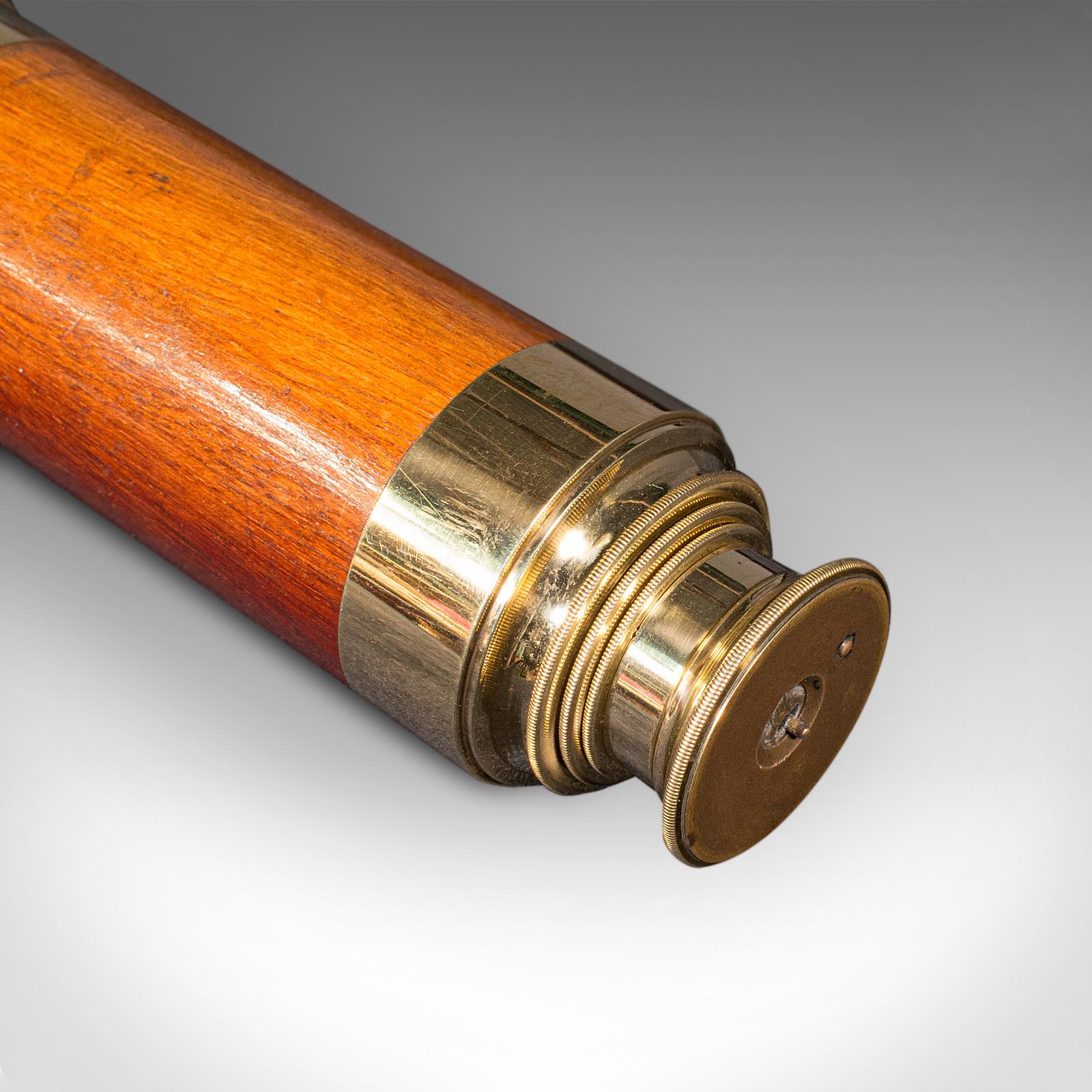 Antico Telescopio a 3 estrazioni, ottone inglese, strumento terrestre, vittoriano, 1880 in vendita 3