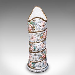 Grand porte-parapluies vintage, italien, en céramique, vase élancé, vers 1960