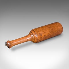 Antiker Steakklopfer, englisch, Buche, Holzgeschirr, Küchenhammer, hochviktorianisch