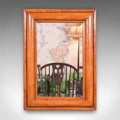 Antique Reception Hall Vanity Mirror, English, Walnut, Bevelled Glass, Edwardian