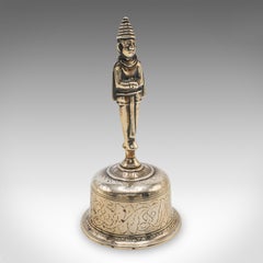 Antique Maid's Calling Bell, Indian, Bronze, Hanuman Deity, Ghanta, Victorian