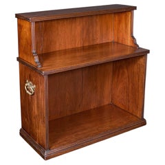 Antique Cartographer's Campaign Bookcase, English Folio Shelves, Victorian, 1860