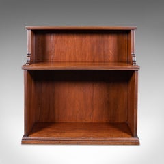 Antique Cartographer's Campaign Bookcase, English Folio Shelves, Victorian, 1860
