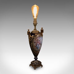 Vintage Ornate Table Lamp Base, English, Ceramic, Decor, Accent Light, C.1970