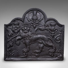Antique Decorative Fire Back, English Fireplace Reflector, Victorian, Circa 1900