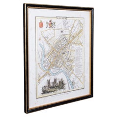 Antique City of Exeter Map, English, Framed, Atlas Excerpt, Georgian, Circa 1805