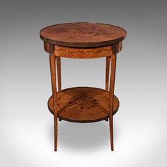 Antique Two Tier Occasional Table, French, Kingwood, Lamp, Jardiniere, Edwardian