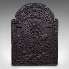 Pannello decorativo d’epoca per il rifettorio di una chiesa, riflettore inglese per caminetto, epoca vittoriana, 1890