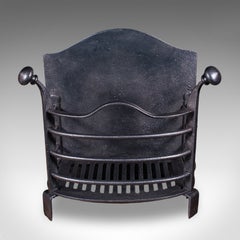 Small Antique Fire Grate, English, Cast Iron, Free Standing Fireplace, Victorian