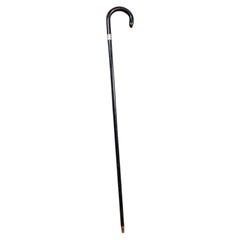 Vintage Gentleman's Walking Cane, English, Brass, Stick, Hallmarked Silver, 1935