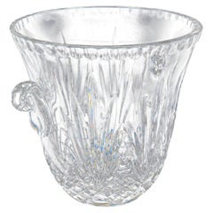 Vintage Wine Bottle Cooler, English, Cut Crystal, Champagne Ice Bucket, C.1960
