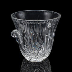 Vintage Wine Bottle Cooler, English, Cut Crystal, Champagne Ice Bucket, C.1960
