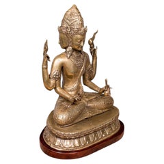 Antique Dattatreya Figure, Balinese, Bronze, Religious Icon, Hinduism, Victorian