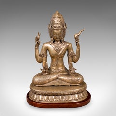 Antique Dattatreya Figure, Balinese, Bronze, Religious Icon, Hinduism, Victorian