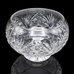 Vintage Rose Bowl, English, Cut Crystal, Posy, Potpourri, Fruit Dish, Circa 1970