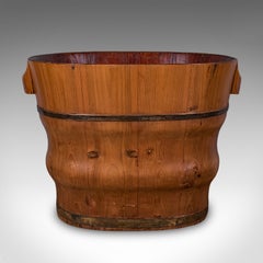 Corbeille à papier ancienne, de style néerlandais, en cèdre et laiton, pour bureau à domicile, de la fin de l'époque victorienne