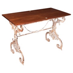 Antique Orangery Glasshouse Table, English Cast Iron, Garden, Display, Victorian