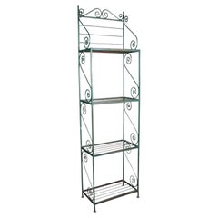 6.5' Tall Vintage Greenhouse Potting Stand, English, Iron Utility Room Boot Rack