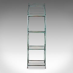 6.5' Tall Vintage Greenhouse Potting Stand, English, Iron Utility Room Boot Rack