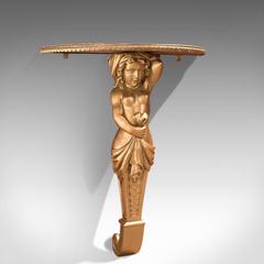 Antique Console Table, Victorian Giltwood and Marble, circa 1900