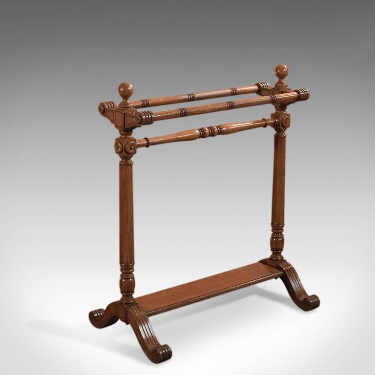 19th Century Antique Towel Rail Large Victorian Stand circa 1850
