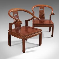 Pair of Chinese Chairs, Mid-20th Century George Zee & Co