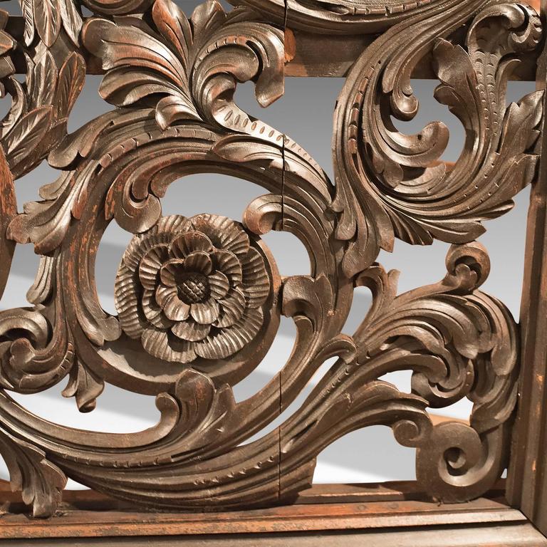 19th Century Antique Carved Wall Panel, Victorian, Oak at 1stDibs