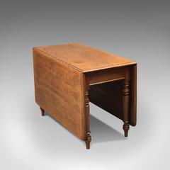 Antique Dining Table, Georgian Oak Gateleg, circa 1790