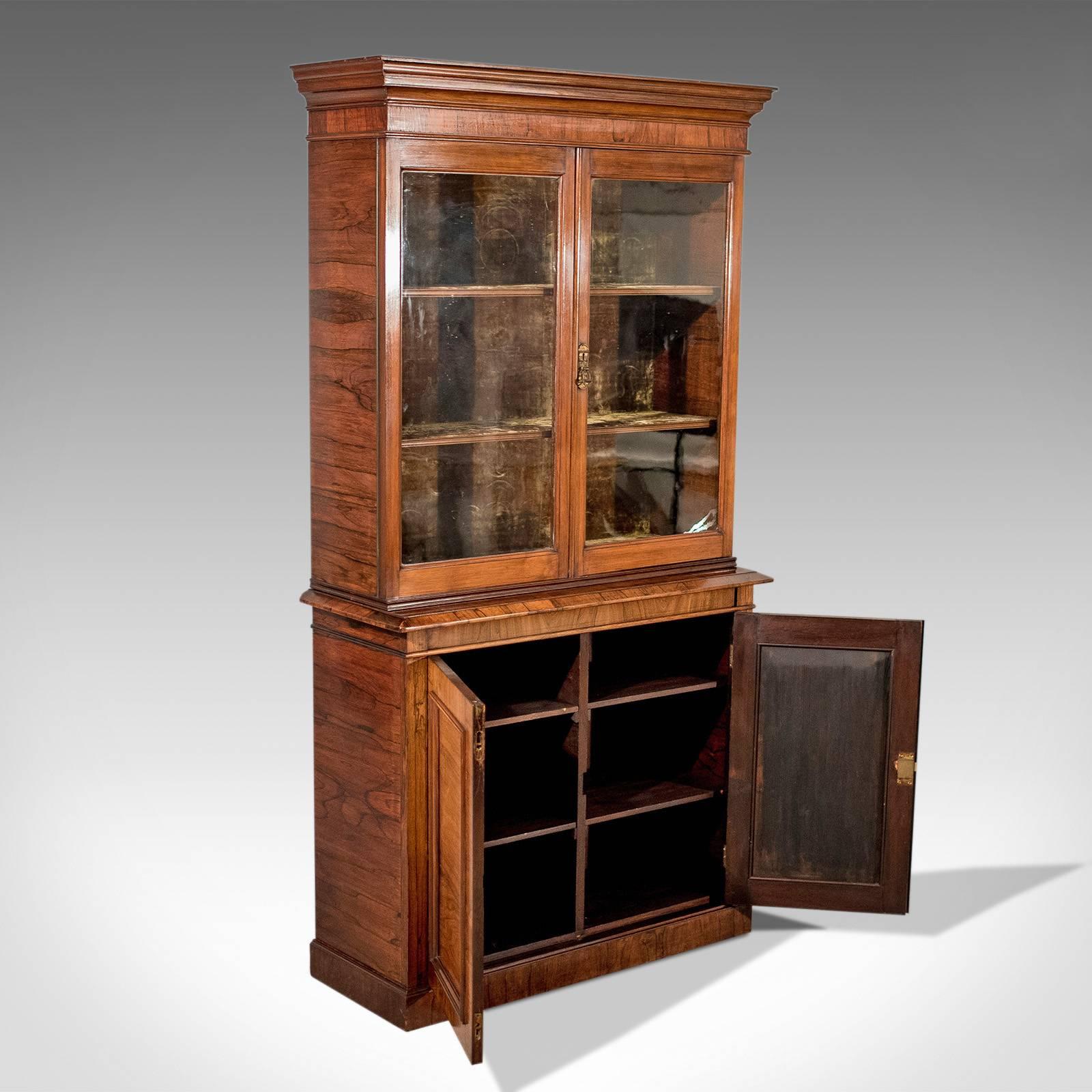 Great Britain (UK) Antique Display Cabinet, Tall, Victorian, Bookcase, Circa 1900