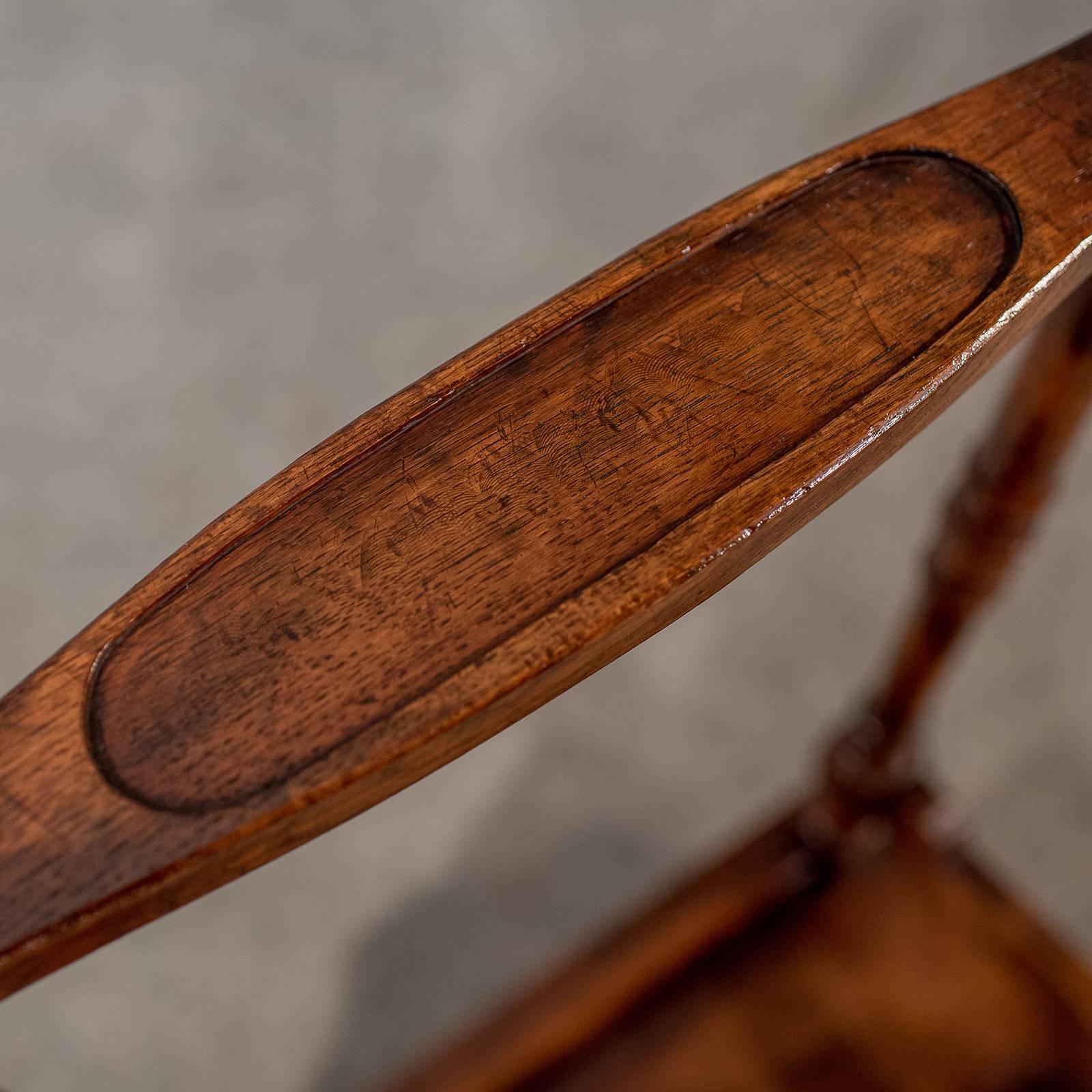 A most pleasing and rare Gentleman's bedroom valet stand presented in very good antique condition
Delightfully crafted in choice cuts of English oak
Offering practical storage and great style
Rising from a casement base over squat legs with bow