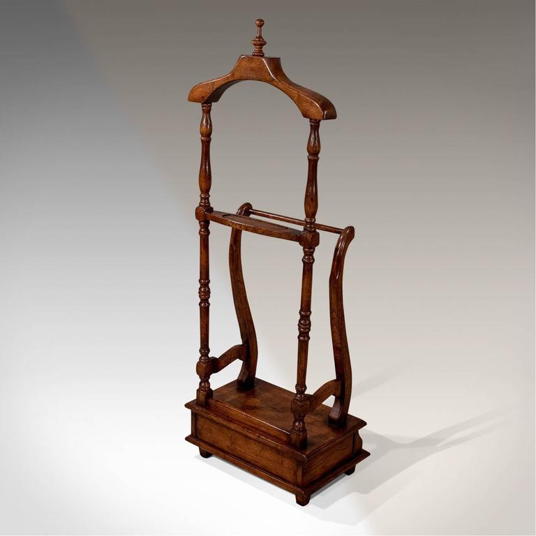 Antique Gentlemen's Valet Clothes Stand English Victorian Oak Fine