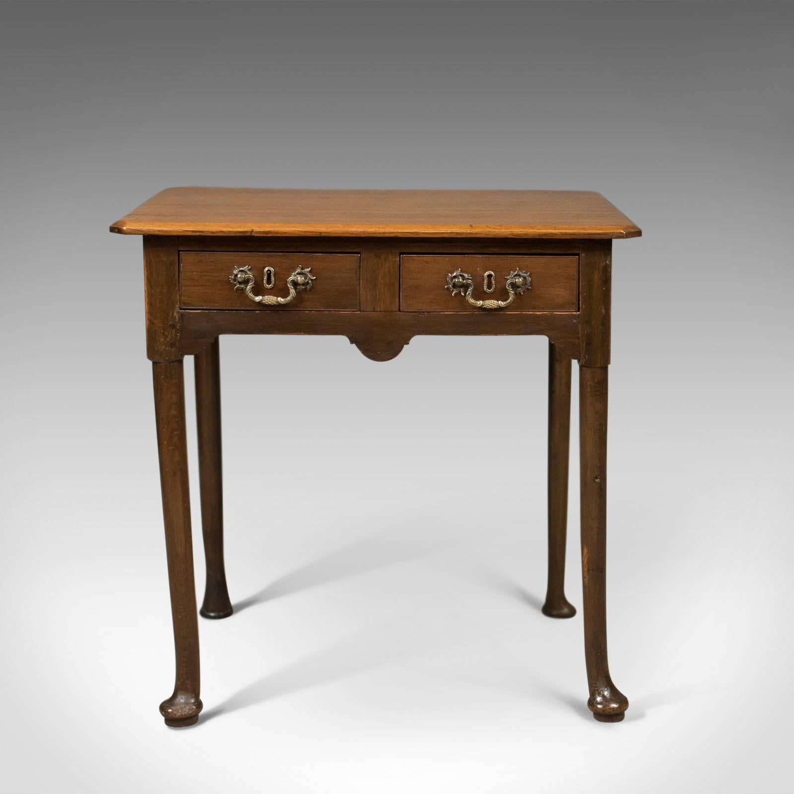 Great Britain (UK) Antique Lowboy, Victorian Hall Table, English Oak, circa 1850