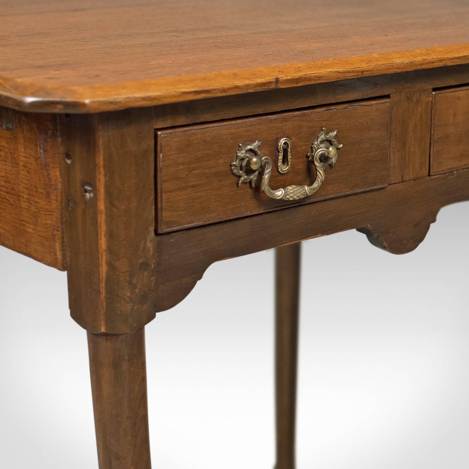 19th Century Antique Lowboy, Victorian Hall Table, English Oak, circa 1850