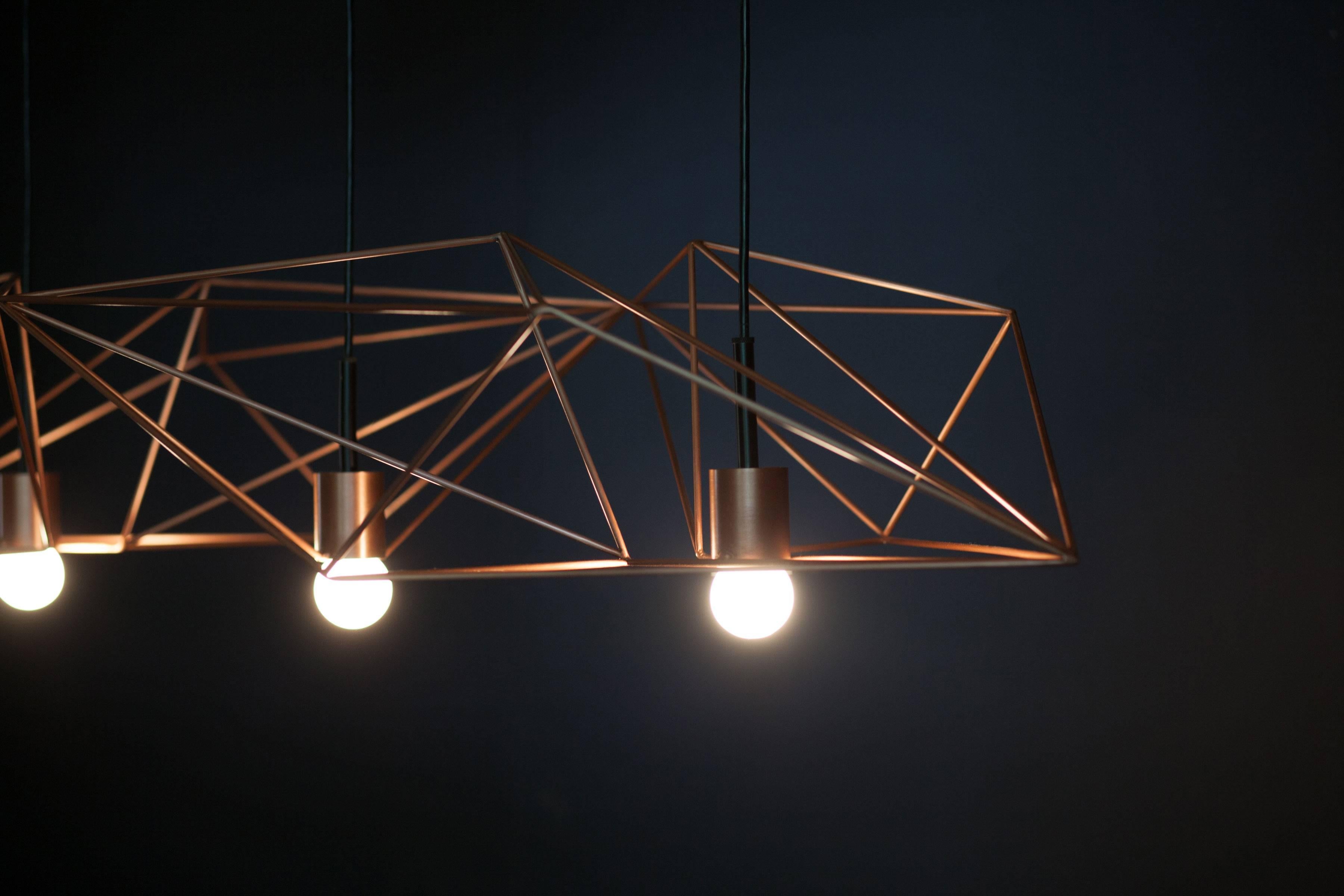 Canadian Crystalline Light by Simon Johns in Satin Copper or Brass