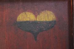 Red-Painted and Polychrome-Decorated Panelled Blanket Chest