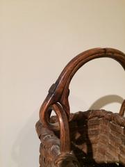 Woven Splint Basket with Swing Handle