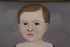 Portrait of a Young Boy in Red Dress Probably by George Hartwell