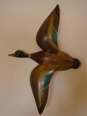 Three Diminutive Flying Mallard Decoys