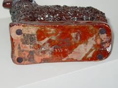 Glazed Redware Standing Dog