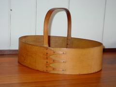 Large Shaker Maple and Pine Carrier with Yellow Wash