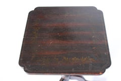 Grained and Stenciled Birch Candlestand with Snake Feet