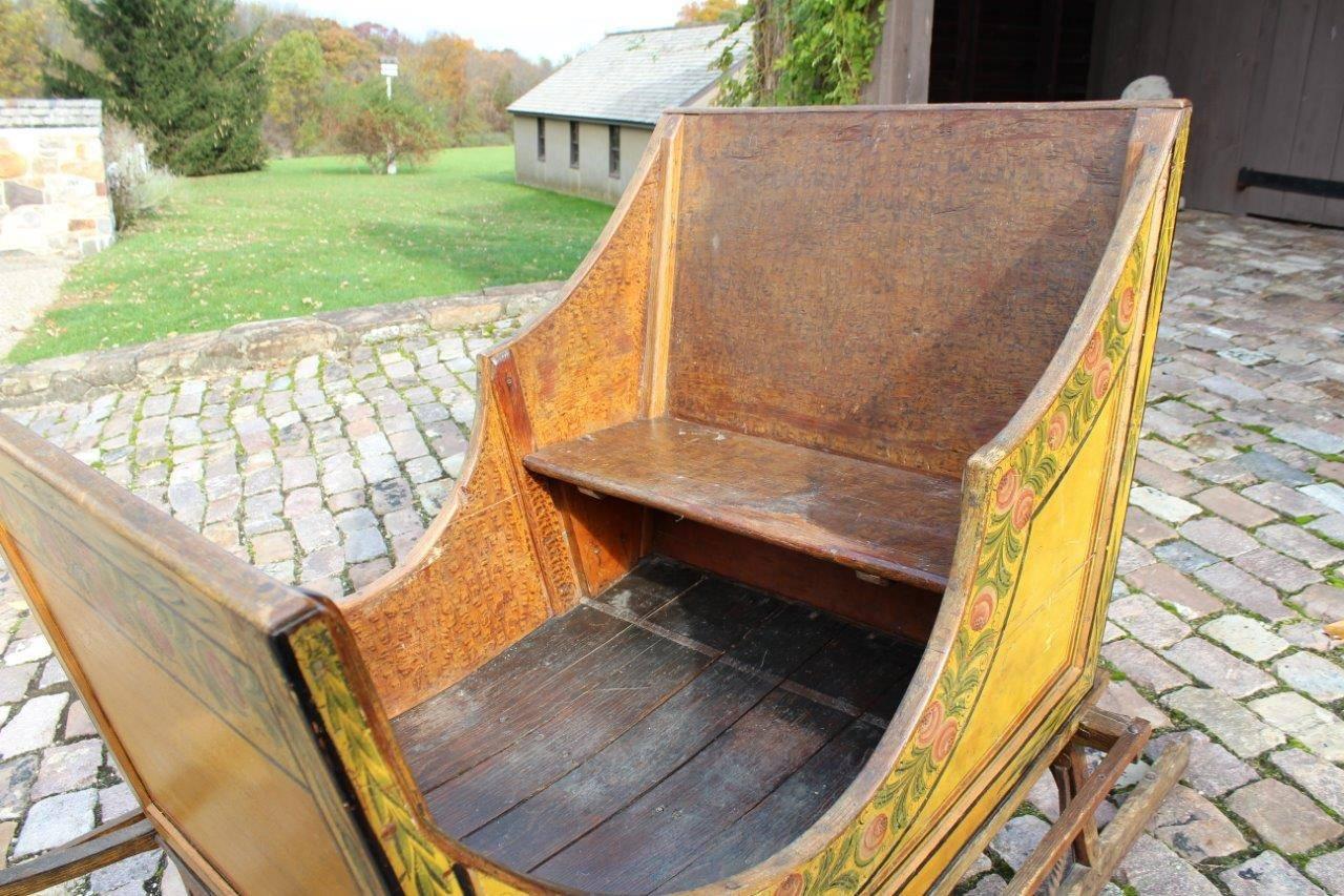 American Pennsylvania Paint-Decorated Sleigh For Sale